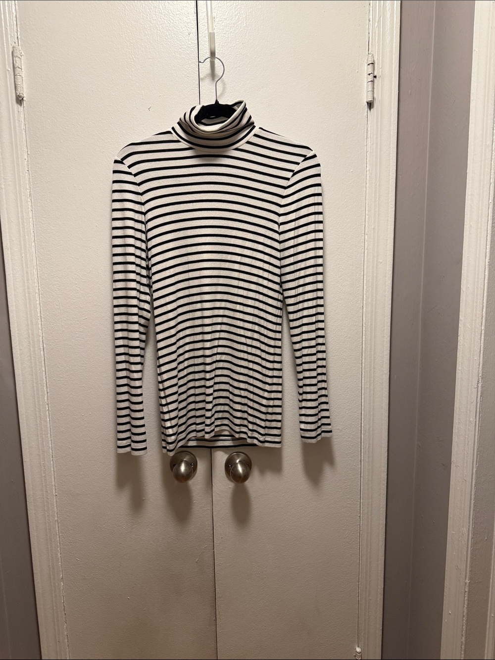 Wilfred Black and White Striped Knit Tee